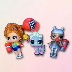 Retro, Early Edition, LOL Dolls, 3 Doll Bundle (#1)
